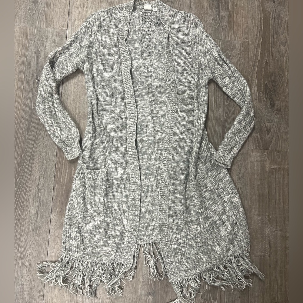 Gap fringe cardigan